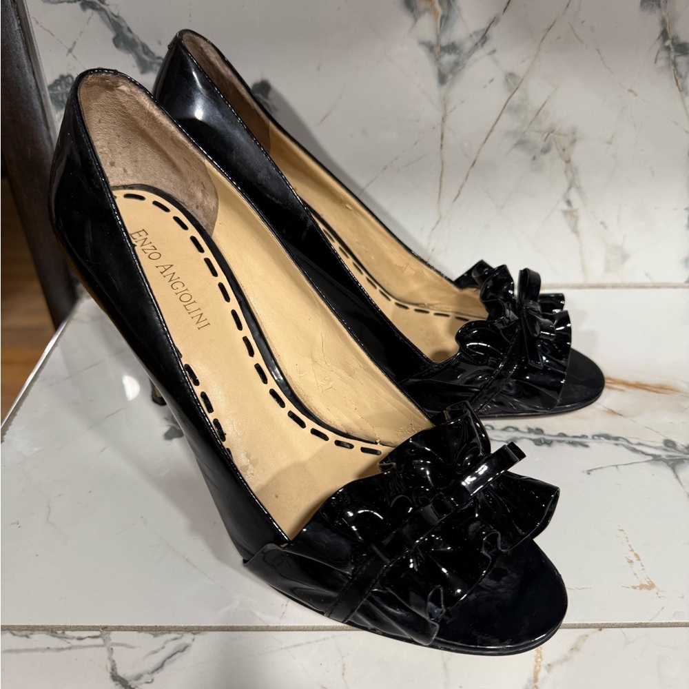 Enzo Angiolini Black Patent Heels